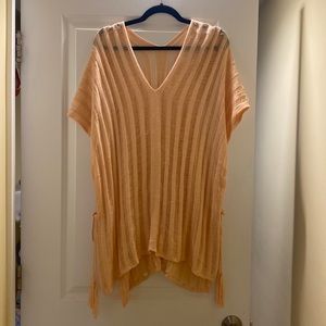One size. Light peach. Beach coverup